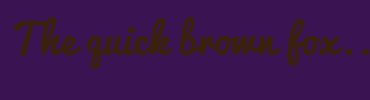 Image with Font Color 3A2208 and Background Color 3A1352